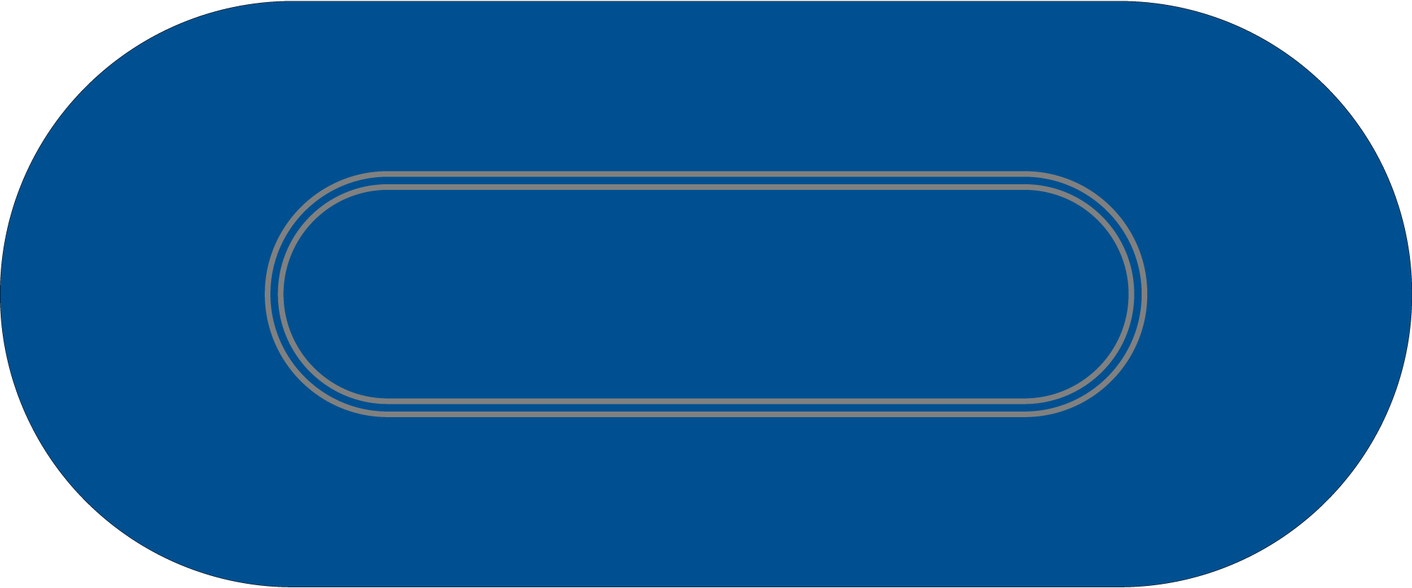 Oval Poker Double Betting Layout / Felt