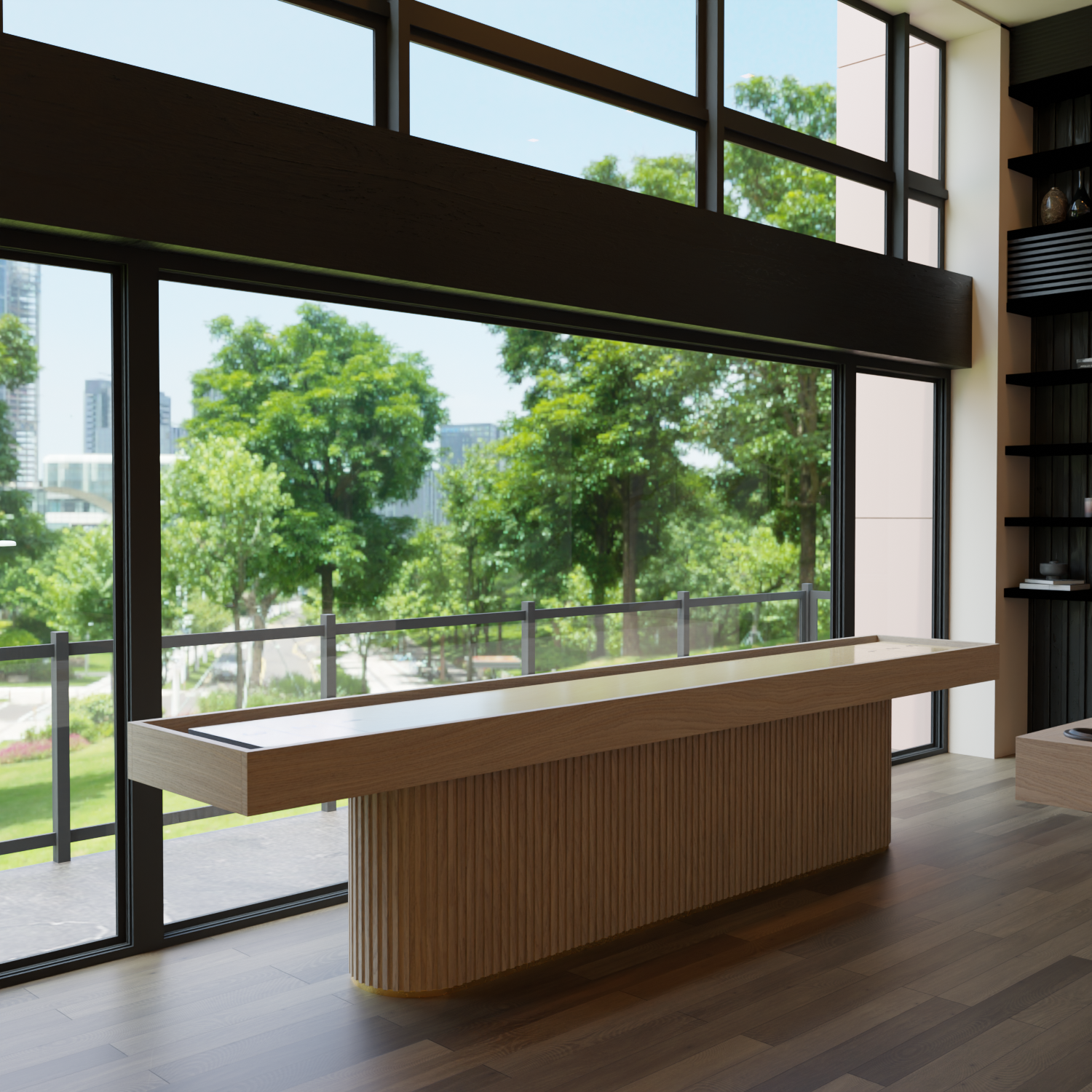 Deluxe Ribbed Shuffleboard Table