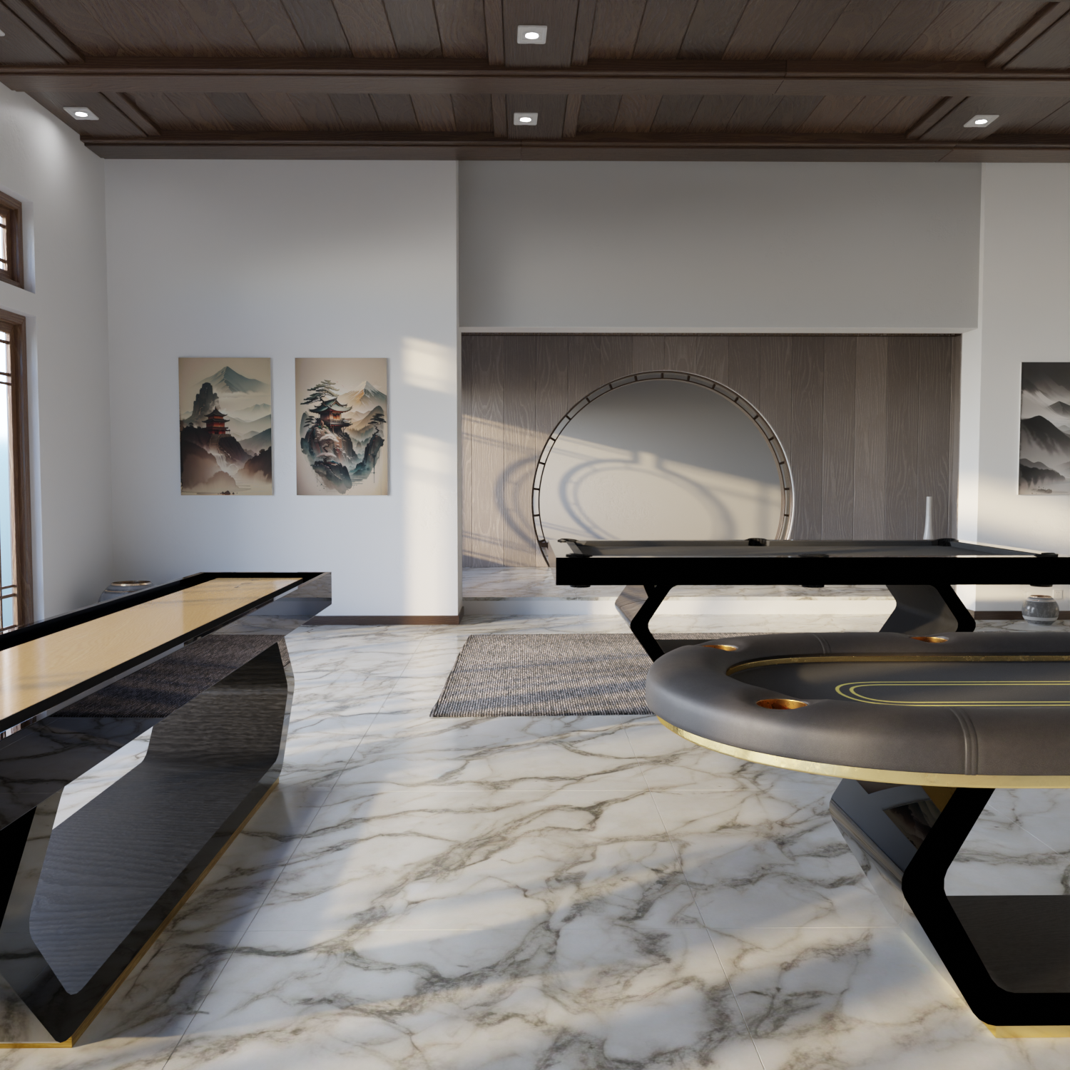 Casino style Galaxy Oval Poker Table