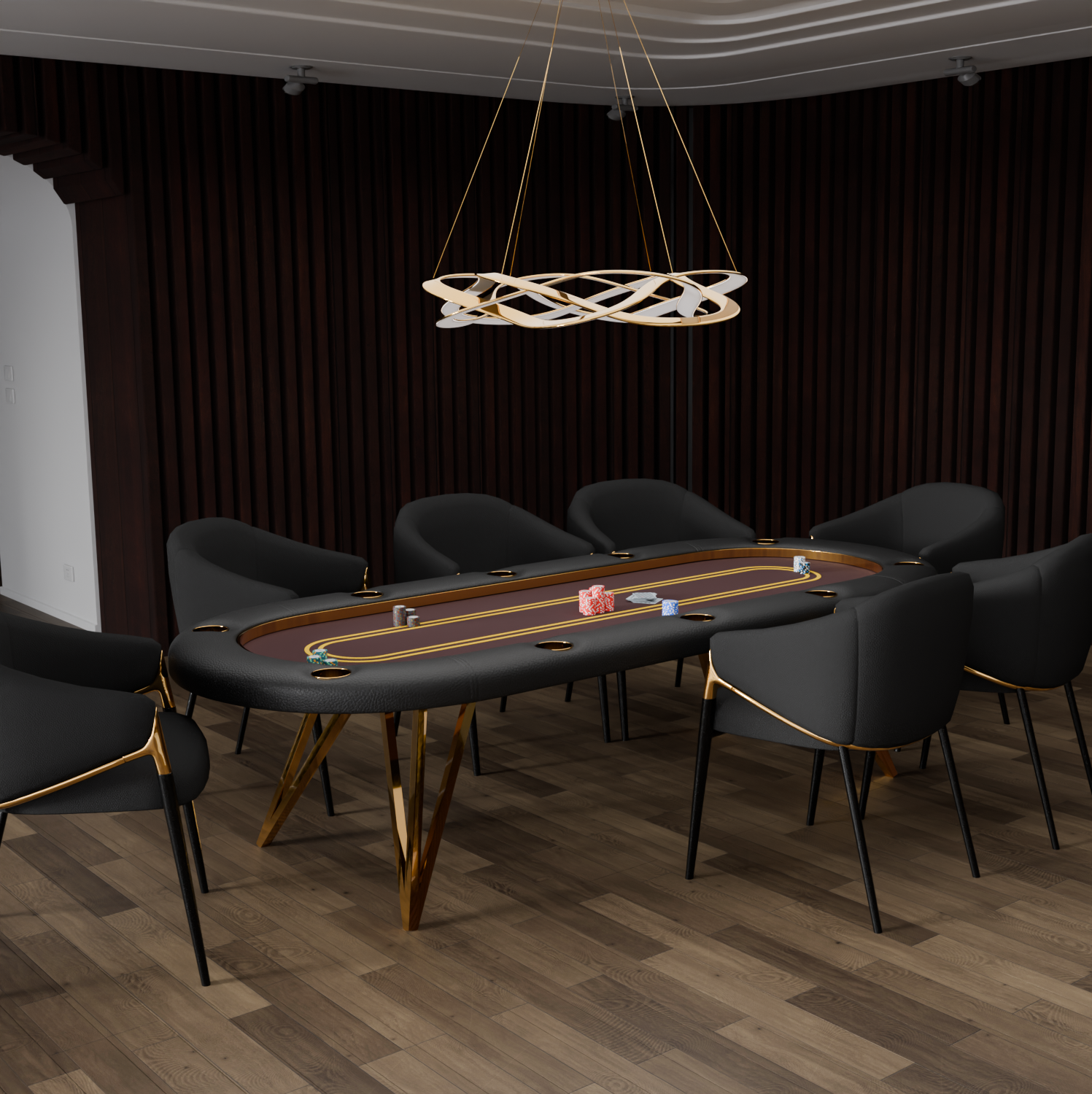 Star Edition Texas Holdem Oval Poker Table