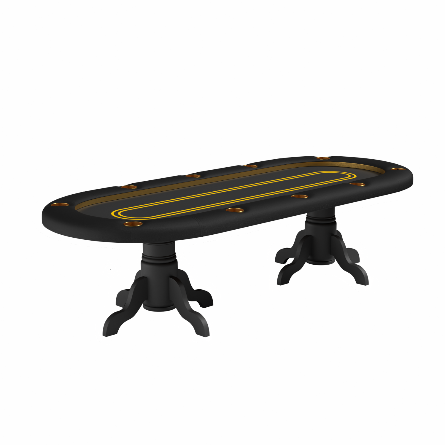 Retro Oval Poker Table