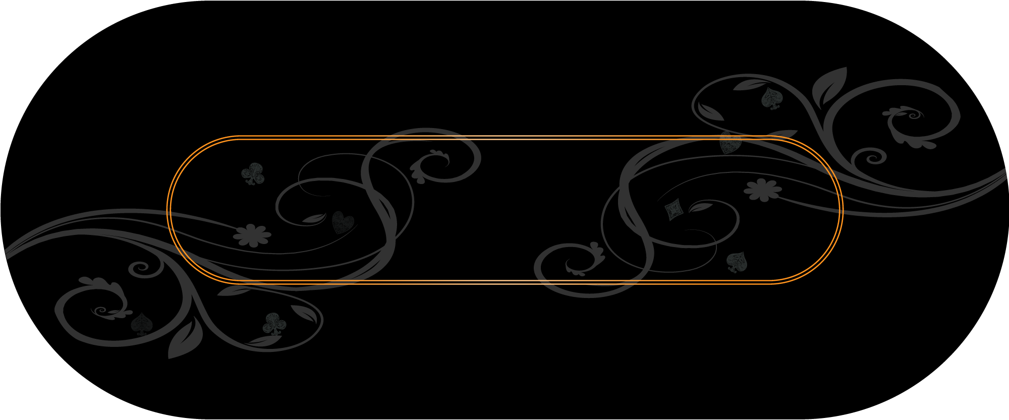 Casino Oval Poker Felt / Layout