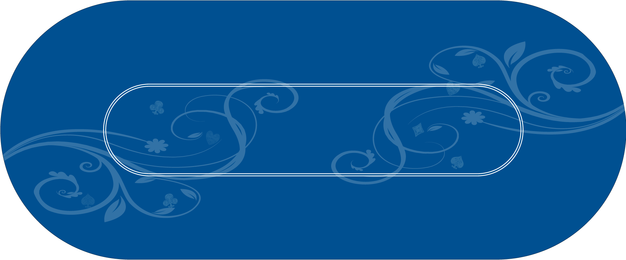 Casino Oval Poker Felt / Layout