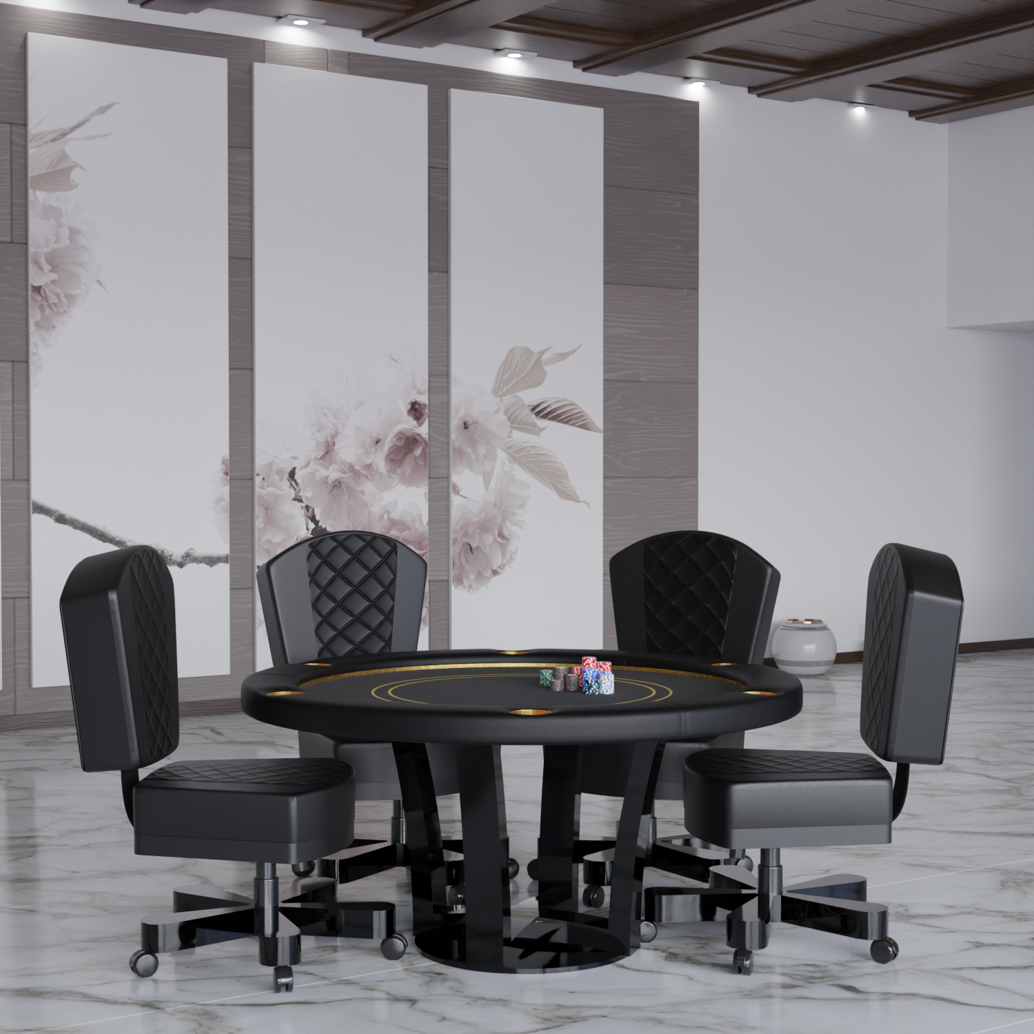 Galaxy Round Poker Table