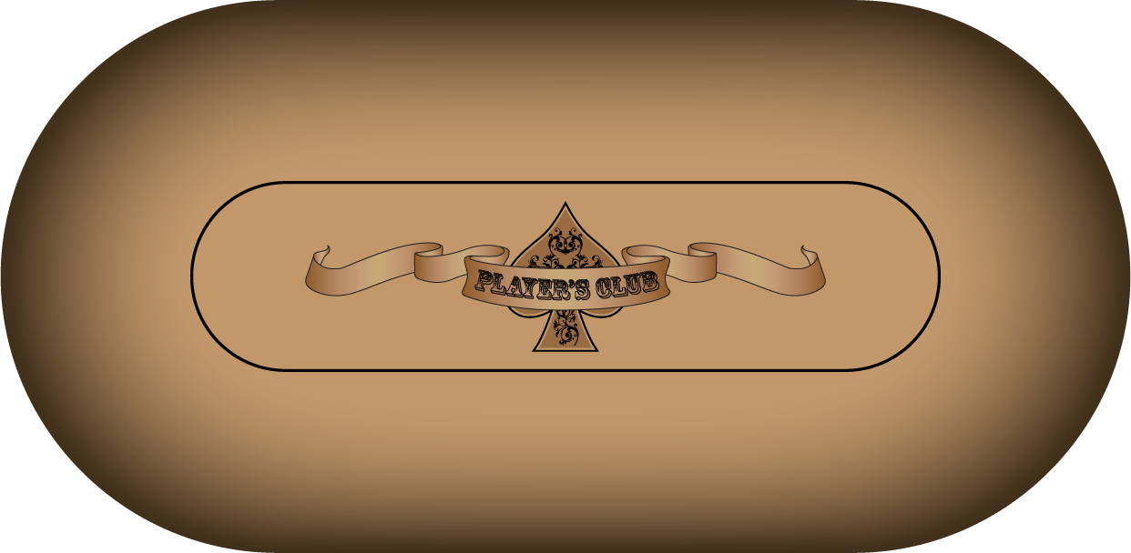Oval Poker Felt Player's Club
