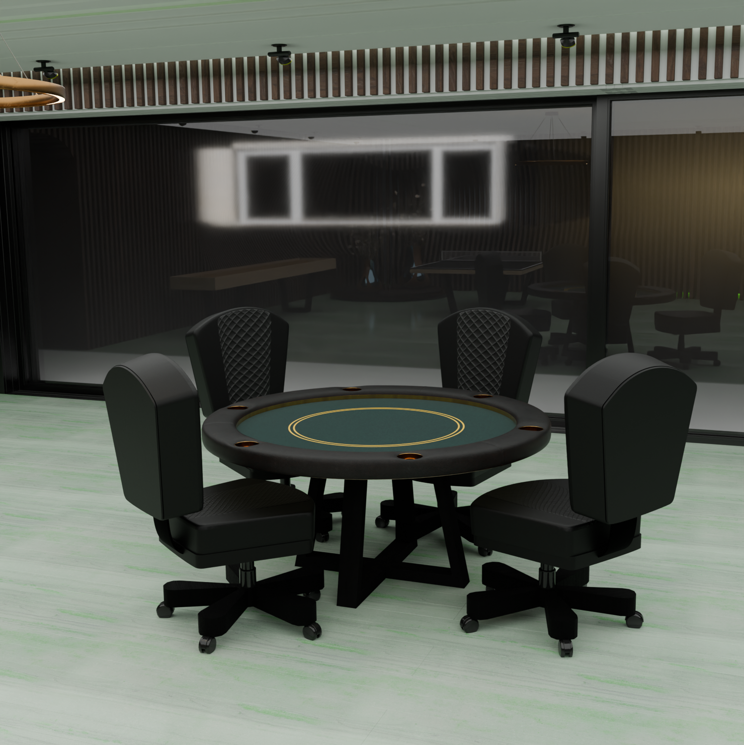 Manetho Round Poker Table