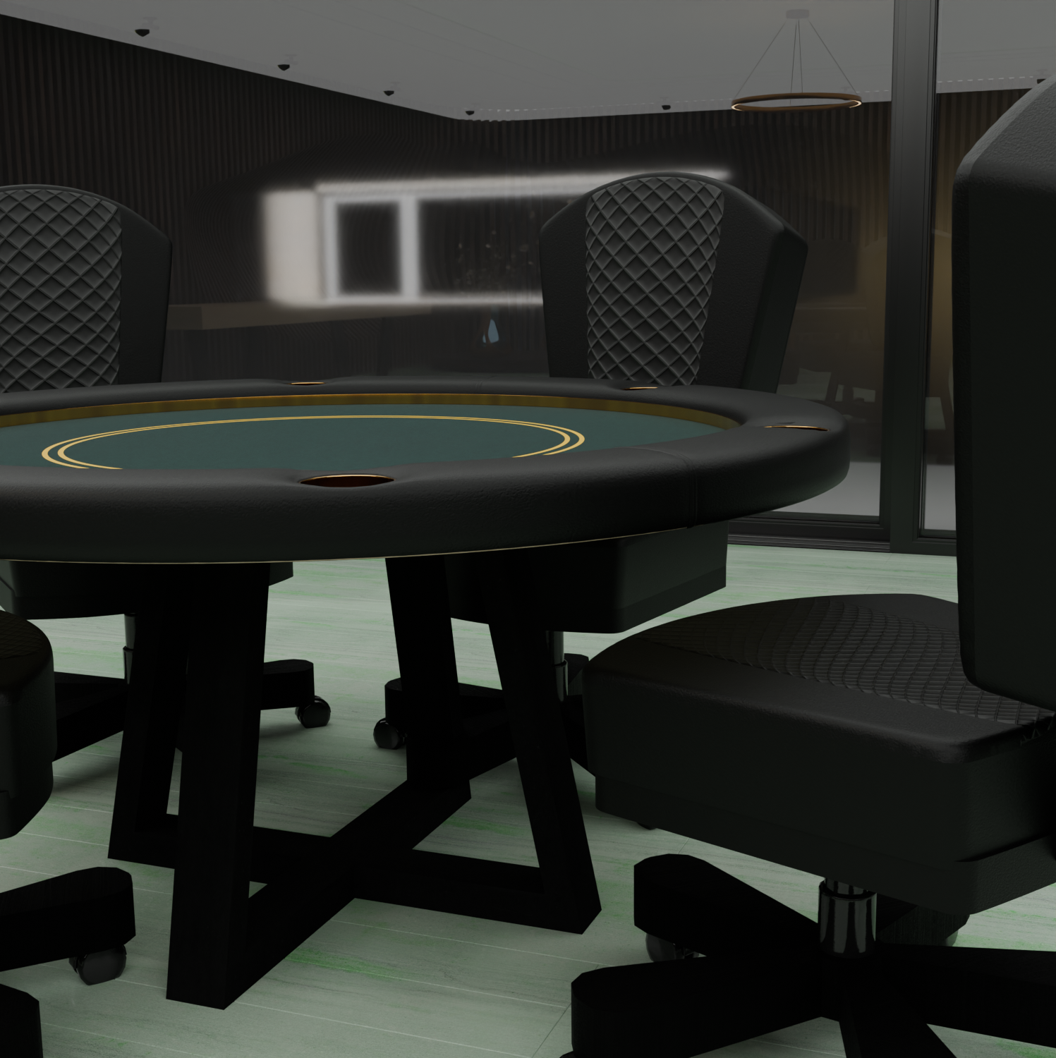 Manetho Round Poker Table