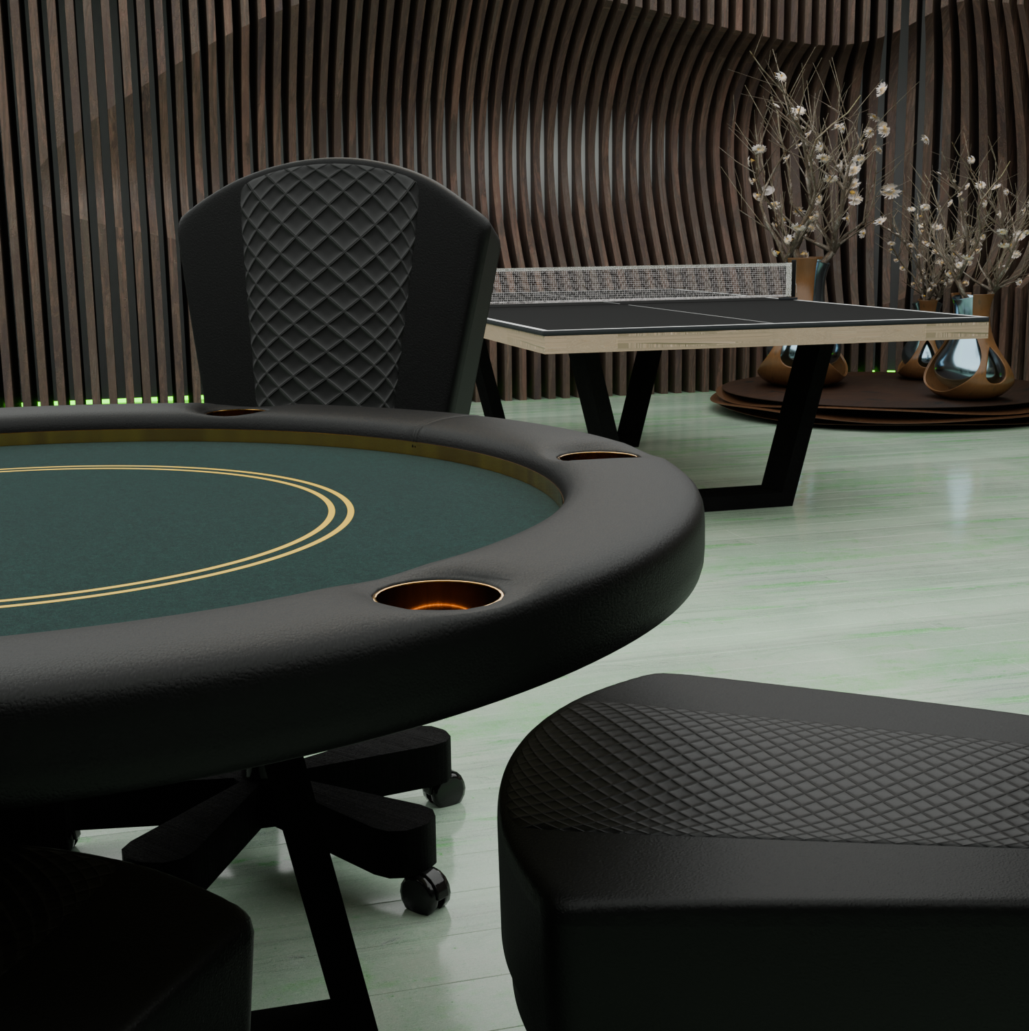 Manetho Round Poker Table