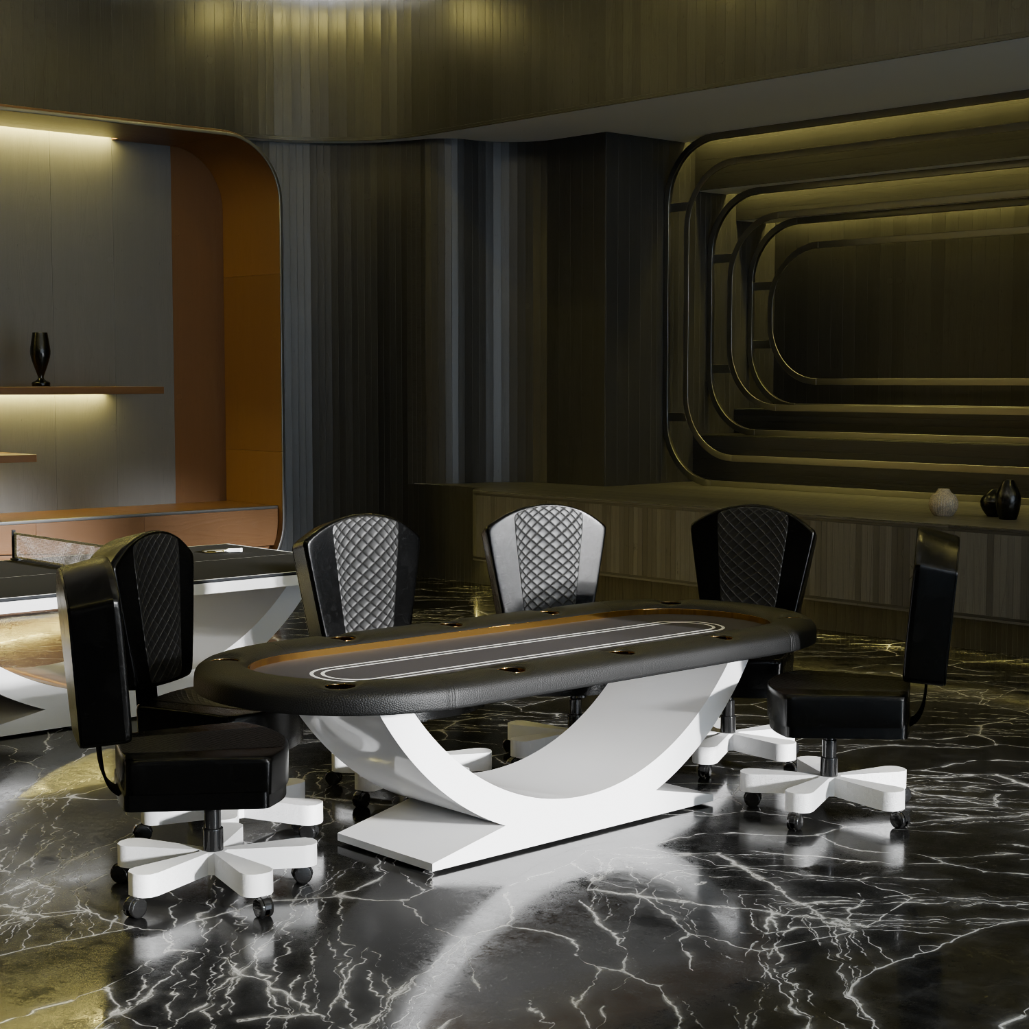 Siamun Texas Holdem Oval Poker Table