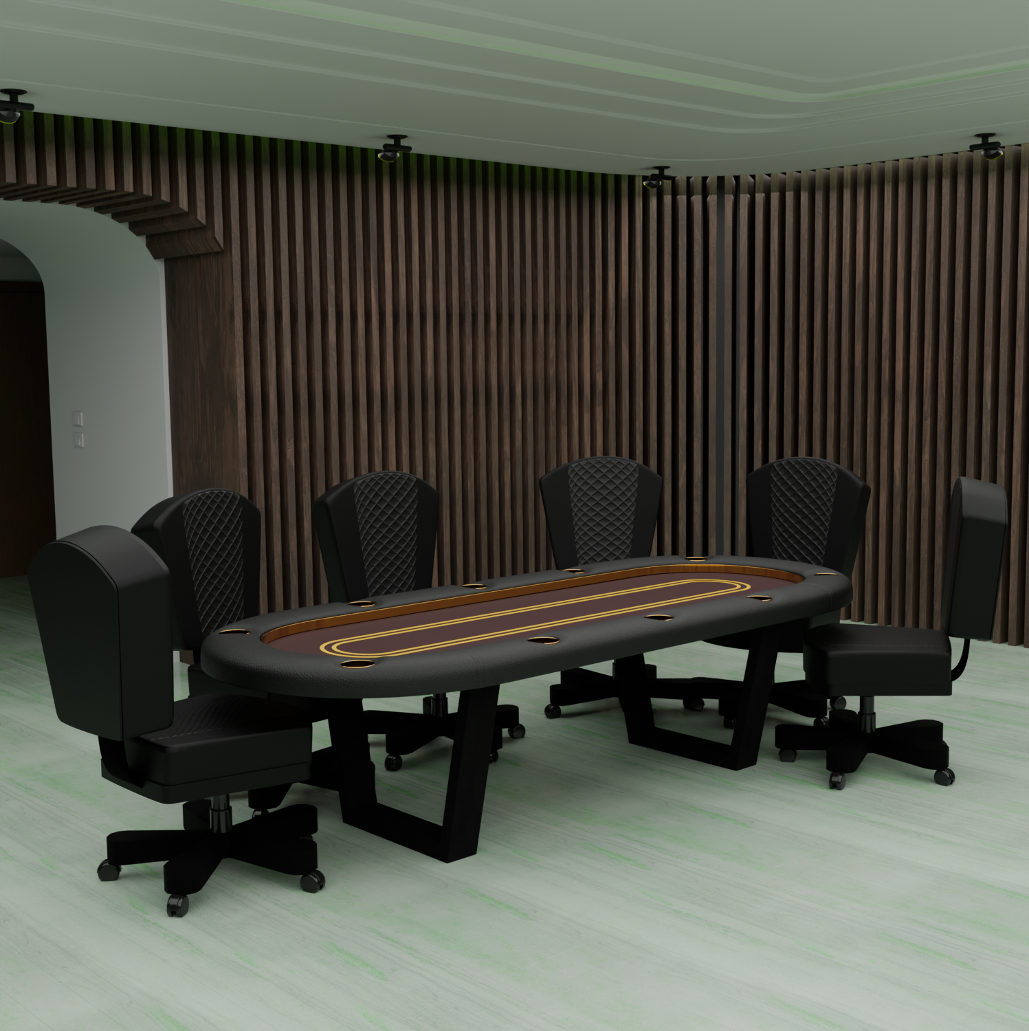 Casino style Manetho Texas Holdem Oval Poker Table