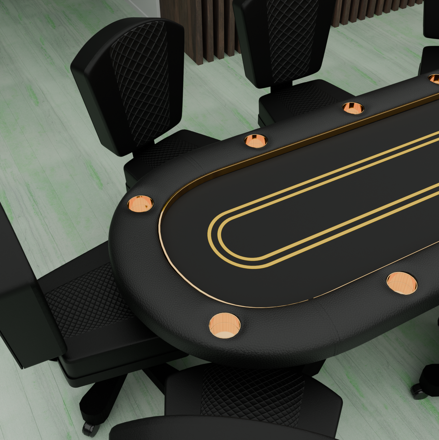 Casino style Manetho Texas Holdem Oval Poker Table