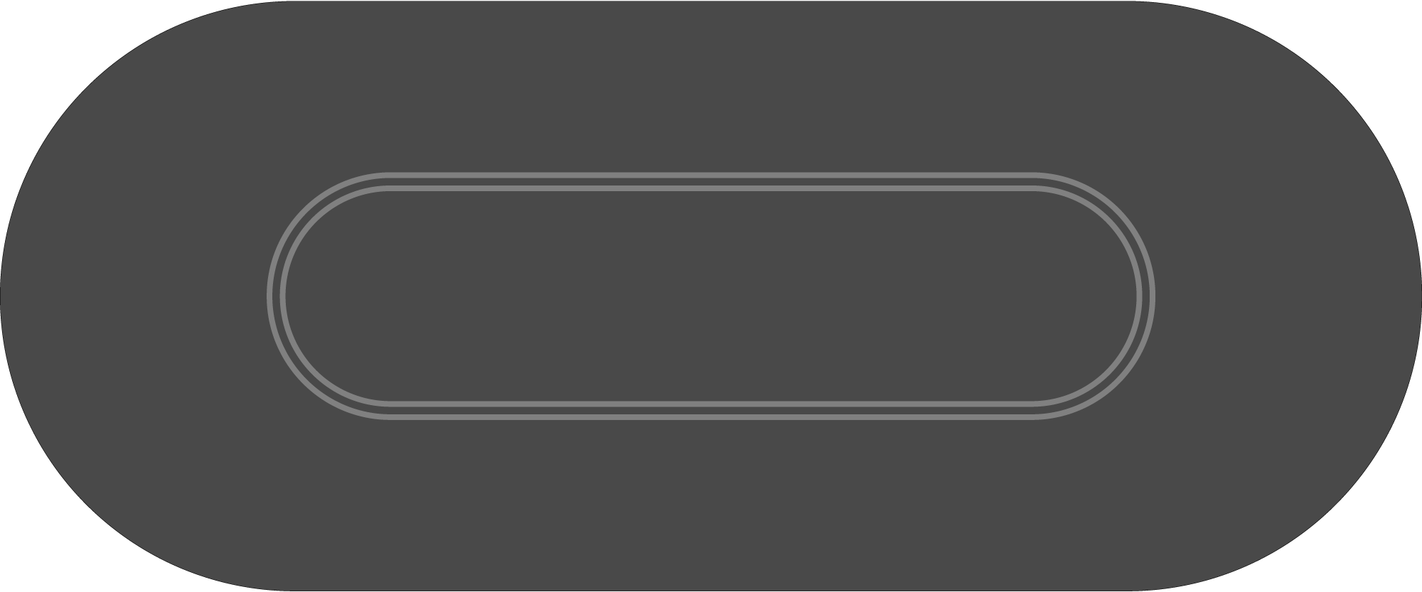 Oval Poker Double Betting Layout / Felt